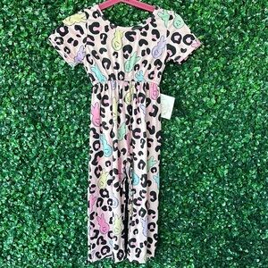 Kids Multicolor Animal Print Jumpsuit